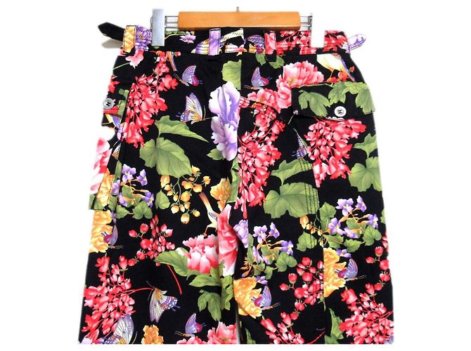 Dolce & Gabbana Weite Cargo-Hose mit Blumenmuster von Dolce&Gabbana Schwarz - Ansicht 4