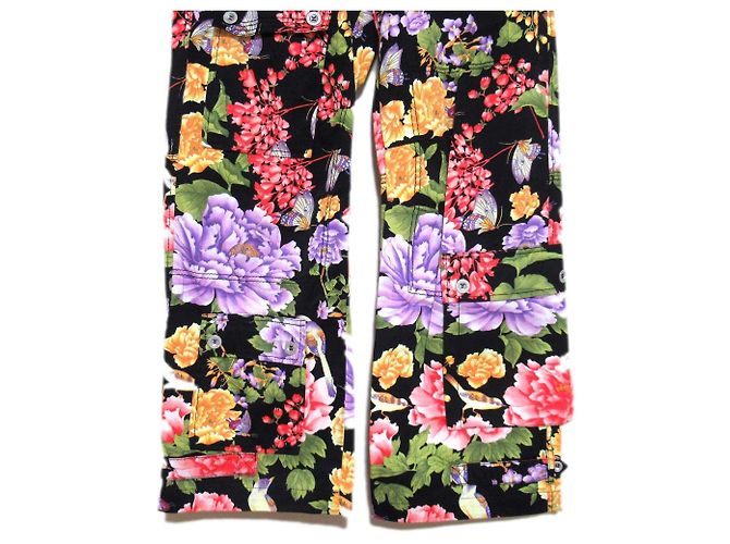 Dolce & Gabbana Weite Cargo-Hose mit Blumenmuster von Dolce&Gabbana Schwarz - Ansicht 5