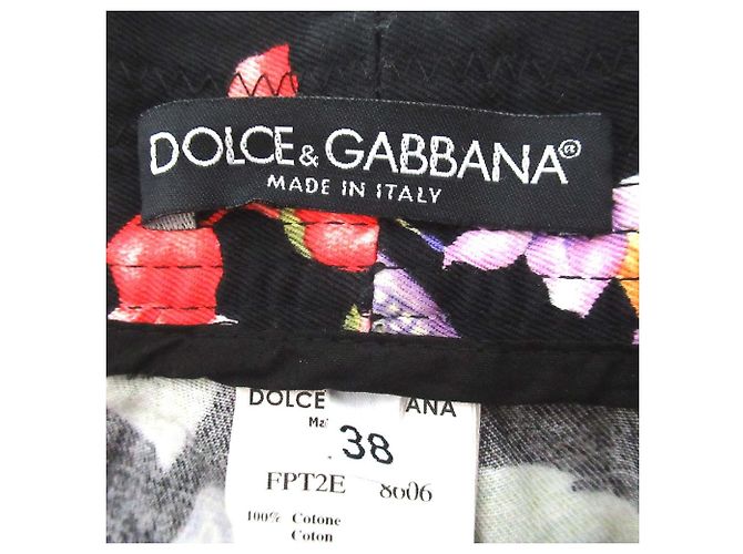Dolce & Gabbana Weite Cargo-Hose mit Blumenmuster von Dolce&Gabbana Schwarz - Ansicht 7