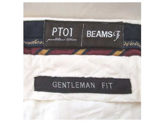 Autre Marque Pantalones Stretch de Dos Pliegues Fit Gentleman PT01 Beige - vista 12