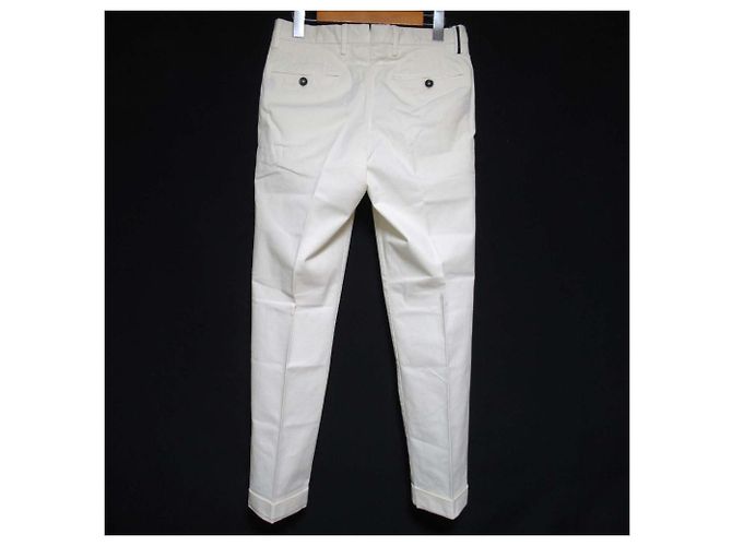 Autre Marque Pantalones Stretch de Dos Pliegues Fit Gentleman PT01 Beige - vista 2