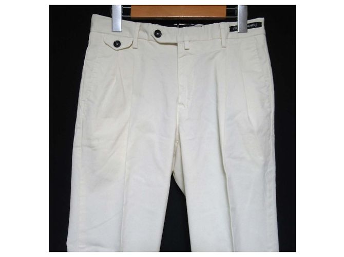 Autre Marque Pantalones Stretch de Dos Pliegues Fit Gentleman PT01 Beige - vista 3