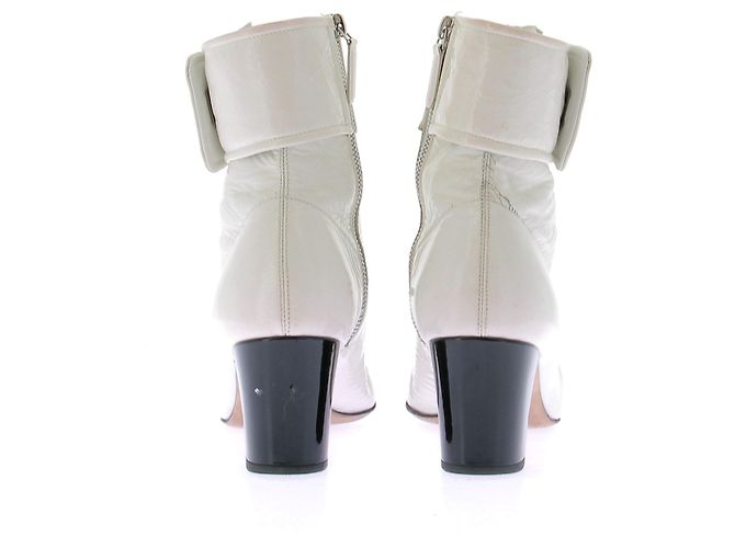 Chanel Botas de cuero charol blanco - vista 5