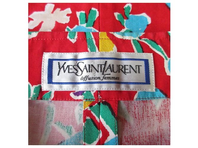 Completo Giacca Gonna Yves Saint Laurent Rosso - vista 5