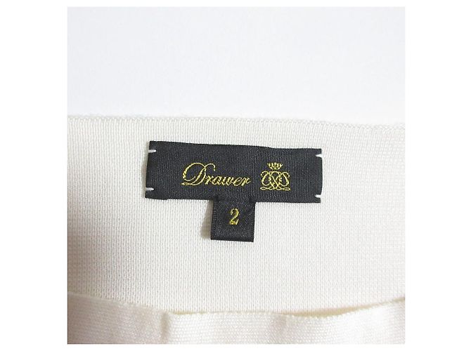 Autre Marque Maglietta in maglia a maniche corte con bordo largo 18G Bianco Rosso - vista 5