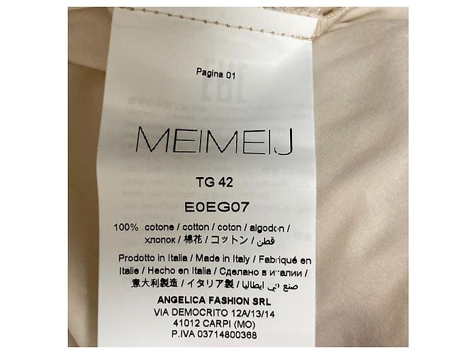 Autre Marque MEIMEIJ Langarmhemd Kleid Beige - Ansicht 7