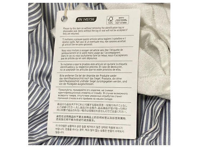 Autre Marque Ellery DECO Bluse mit Glockenärmeln Weiß Blau - Ansicht 11