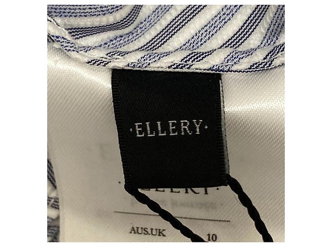 Autre Marque Ellery DECO Bluse mit Glockenärmeln Weiß Blau - Ansicht 5