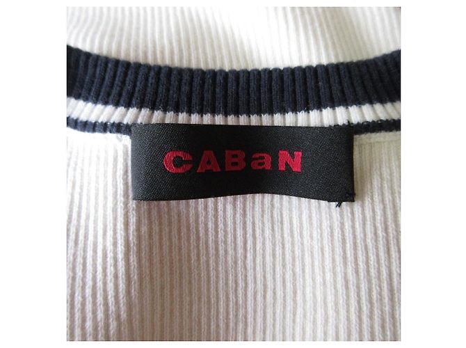 Autre Marque Top sin mangas de punto de algodón y cachemira CABaN Blanco - vista 4