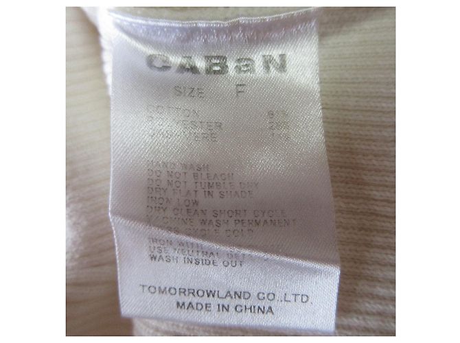 Autre Marque Top sin mangas de punto de algodón y cachemira CABaN Blanco - vista 5