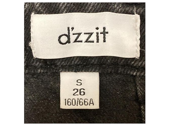 Autre Marque Dzzit Jeansrock mit Diamantsteppung Schwarz - Ansicht 4