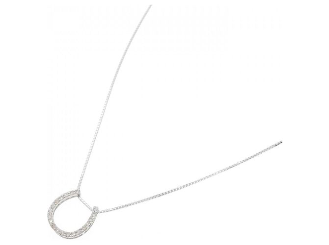 Autre Marque Collana con diamante a forma di ferro di cavallo Au750 Argento - vista 2