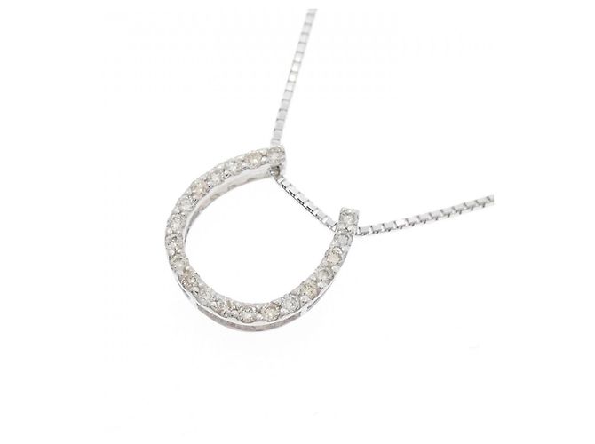 Autre Marque Collana con diamante a forma di ferro di cavallo Au750 Argento - vista 3