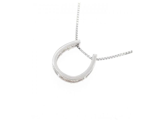 Autre Marque Collana con diamante a forma di ferro di cavallo Au750 Argento - vista 4
