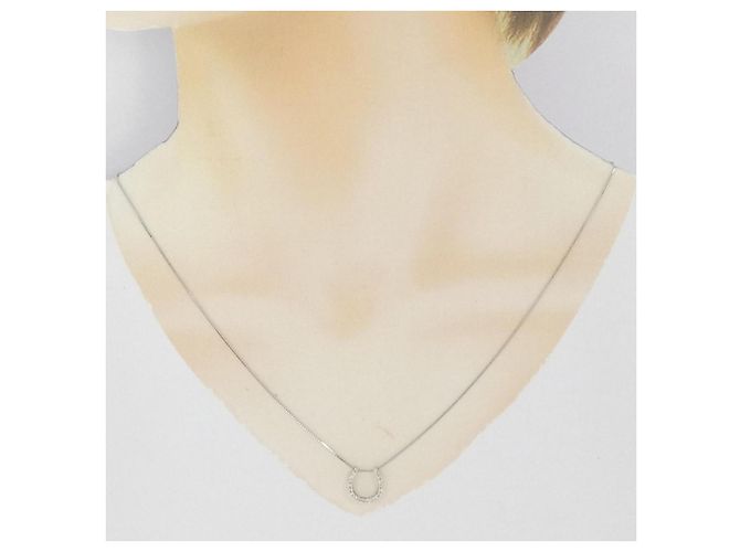 Autre Marque Collana con diamante a forma di ferro di cavallo Au750 Argento - vista 6