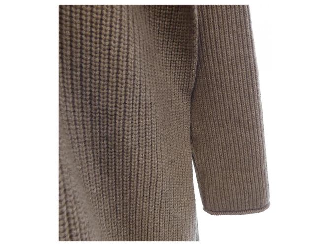 Vestido de cachemira Hermès Castaño Beige - vista 6