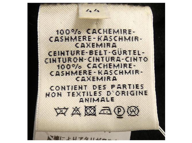 Abrigo de cachemira 100 por ciento Hermès Negro - vista 3