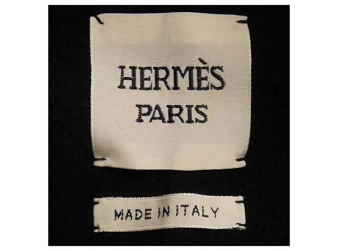 Abrigo de cachemira 100 por ciento Hermès Negro - vista 4
