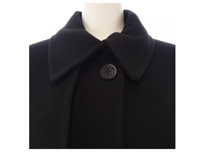Abrigo de cachemira 100 por ciento Hermès Negro - vista 5