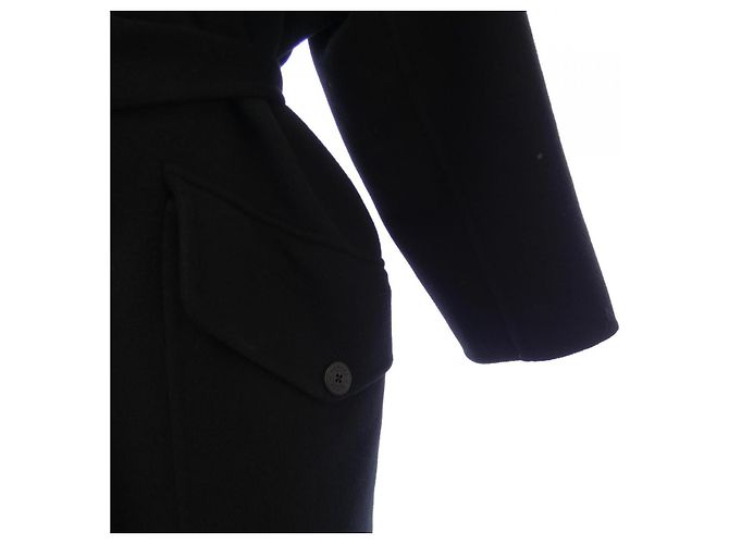 Abrigo de cachemira 100 por ciento Hermès Negro - vista 6