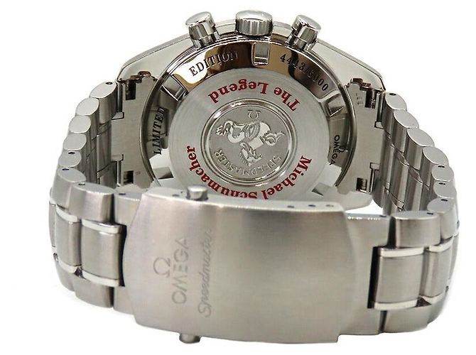 Omega Speedmaster Schumacher Legend Edelstahl Uhr limitiert Schwarz - Ansicht 4
