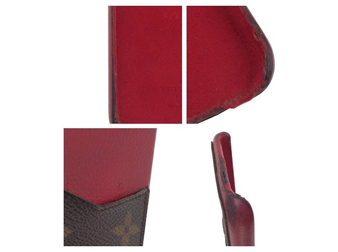 Funda de teléfono Bumper Monogram Louis Vuitton Castaño Roja - vista 5