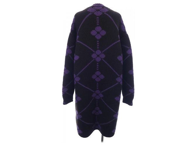 Prada Wool Coat Brown Purple - view 2