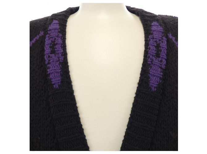 Prada Wool Coat Brown Purple - view 5