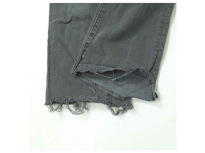 Autre Marque Pantalones de denim MOTHER INSIDER CROP STEP FRAY Gris - vista 6