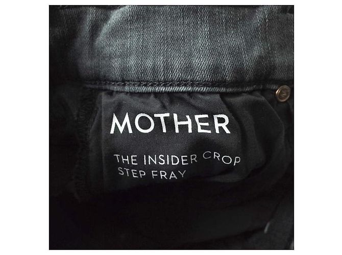 Autre Marque Pantalones de denim MOTHER INSIDER CROP STEP FRAY Gris - vista 8