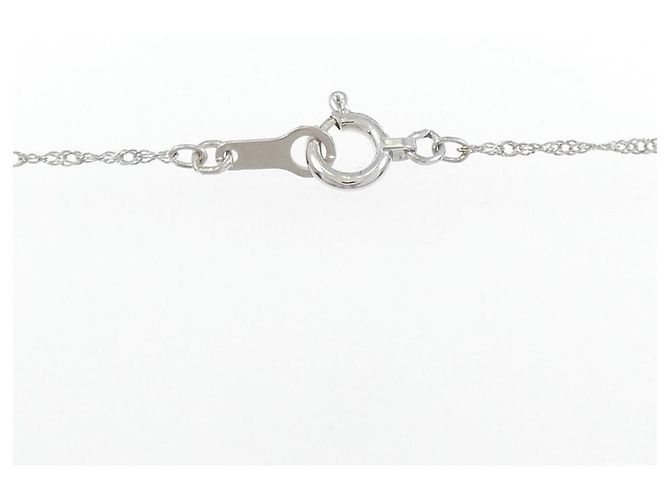 Autre Marque Collana con diamante incrociato K14WG Argento - vista 5