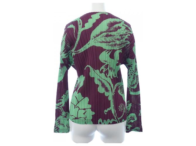 Top Pleats Please Issey Miyake Roja Verde - vista 2
