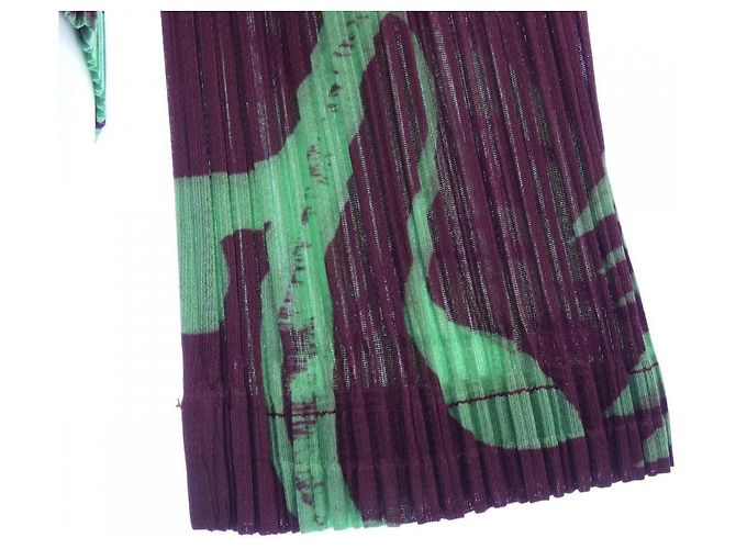 Top Pleats Please Issey Miyake Roja Verde - vista 5