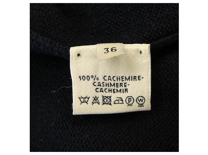 Jersey 100% Cachemira Hermès 36 Azul Azul marino - vista 3