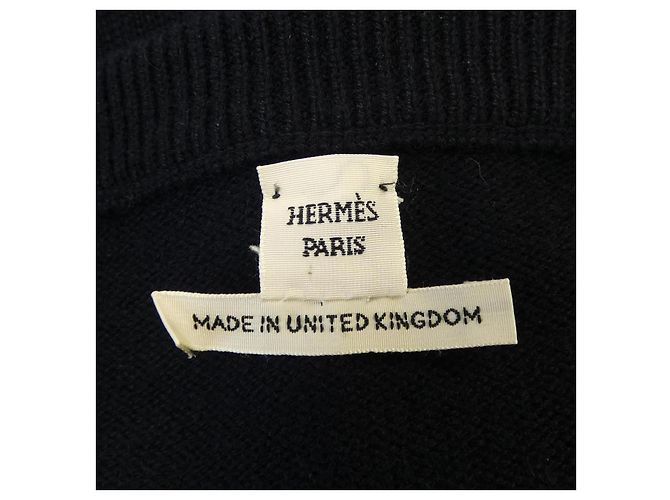 Jersey 100% Cachemira Hermès 36 Azul Azul marino - vista 4