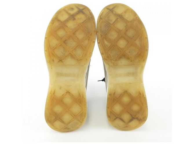 Sneakers Chanel G35618 Marrone Bianco Beige - vista 4