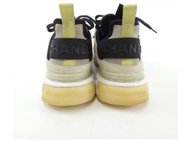 Sneakers Chanel G35618 Marrone Bianco Beige - vista 5