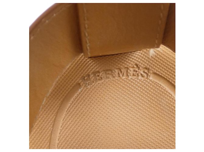 Hermès Sandali in pelle di vitello Hermes 221033Z Marrone - vista 6