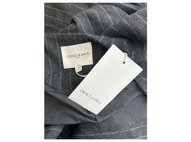 Autre Marque Blazer de tenis a rayas grises GRACE & MILA - vista 5