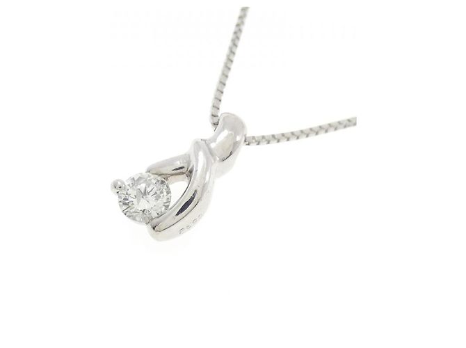 Autre Marque Colar de platina e diamantes Prata - vista 3