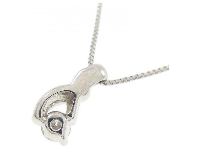 Autre Marque Colar de platina e diamantes Prata - vista 4