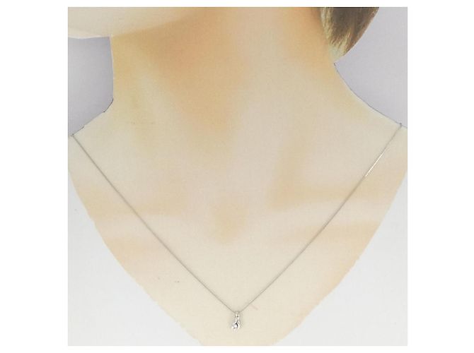 Autre Marque Colar de platina e diamantes Prata - vista 6