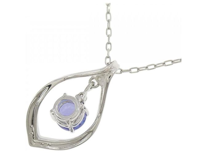 Autre Marque Collana in platino Pt900 Pt850 con tanzanite Argento - vista 4