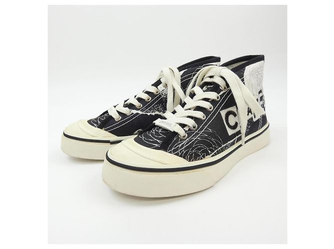 Druckstoff-Sneaker Chanel G35960X51691 Schwarz - Ansicht 3
