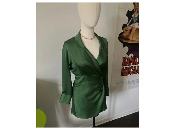 Sublime vestido verde nuevo de Ba&sh - Talla 0 - vista 3