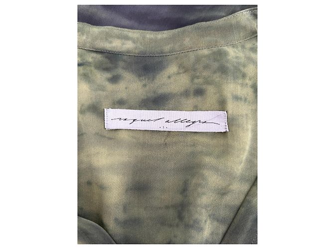 Autre Marque Blusa de seda RAQUEL ALLEGRA Verde - vista 5