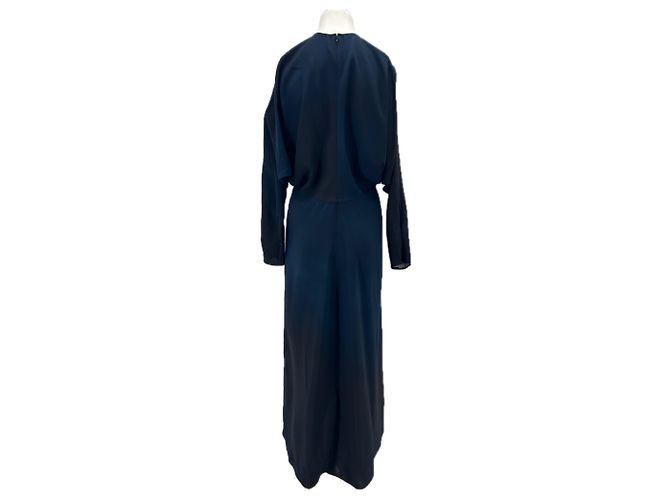 Abito lungo floreale blu con maniche lunghe Victoria Beckham - vista 2