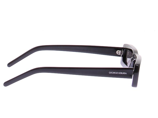 Autre Marque GEORGE KEBURIA Black Rectangular Sunglasses - view 3
