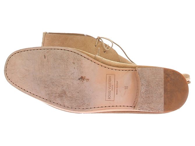 Louis Vuitton Stivali mocassini in camoscio beige - vista 6