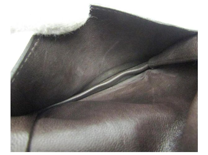 Tarjetero de cuero Swift Dogon de Hermès marrón oscuro Castaño - vista 13